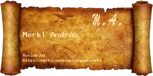Merkl András névjegykártya